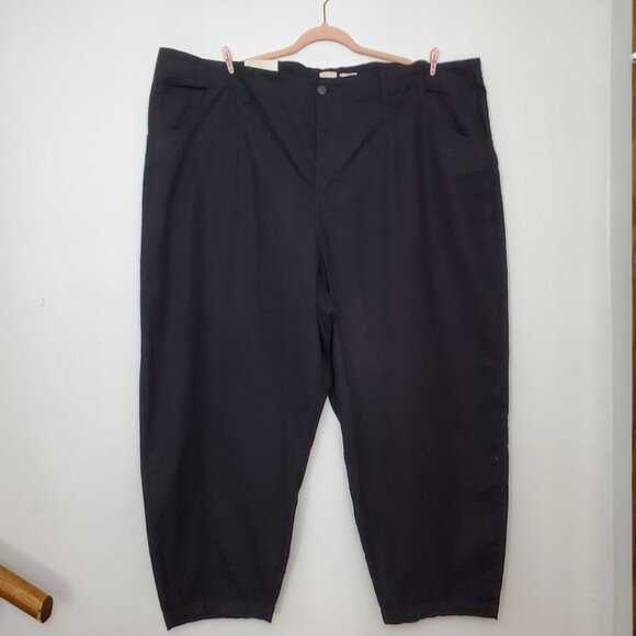 Women's A New Day Pants Size 24 Black Stretch Tapered Leg High Rise Relaxed Fit - Picture 2 of 13